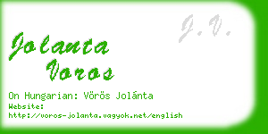 jolanta voros business card